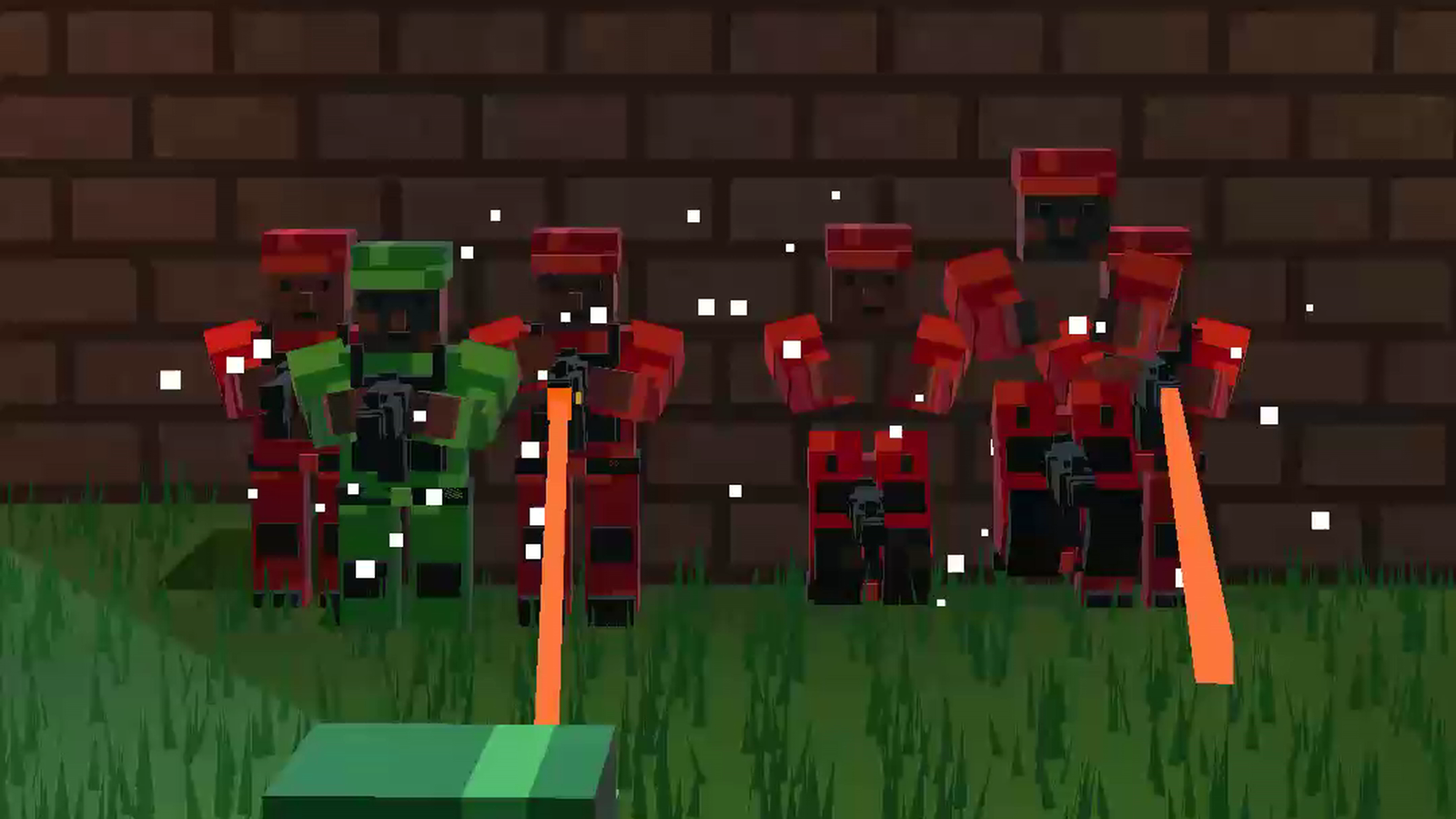 Exploze při útoku na opevnění v Unity